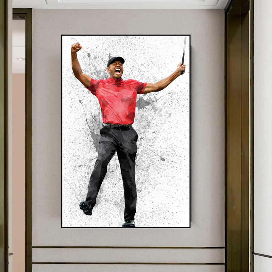 Tiger woods Golf Champion Canvas Wall Art-MinimalisticDecor.com