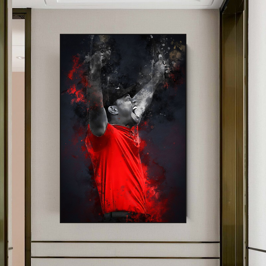 Tiger woods Golf Champion Canvas Wall Art-MinimalisticDecor.com