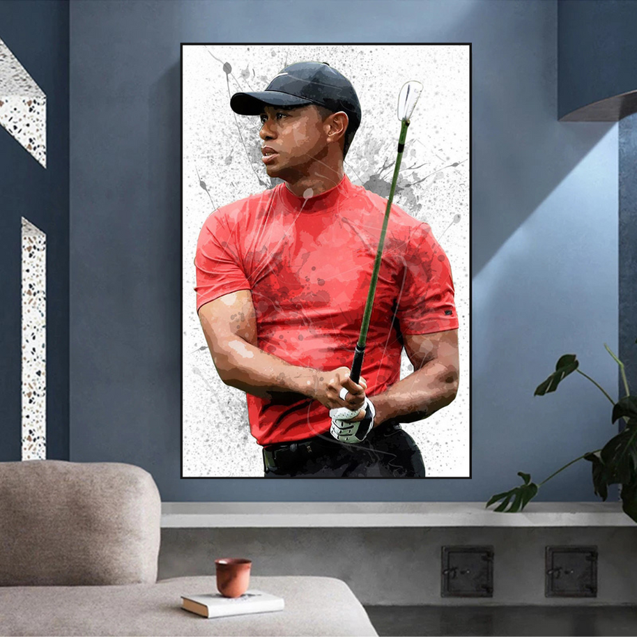 Tiger woods Golf Champion Canvas Wall Art-MinimalisticDecor.com