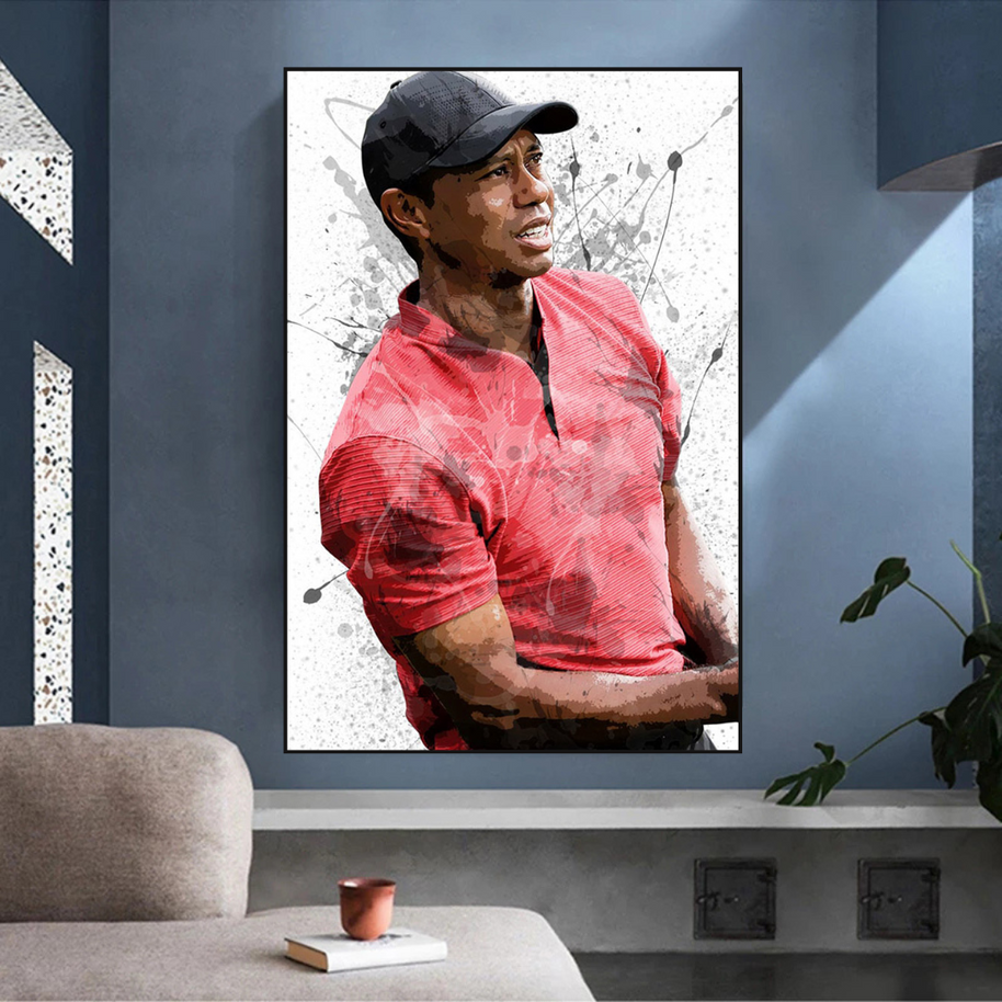 Tiger woods Golf Champion Canvas Wall Art-MinimalisticDecor.com