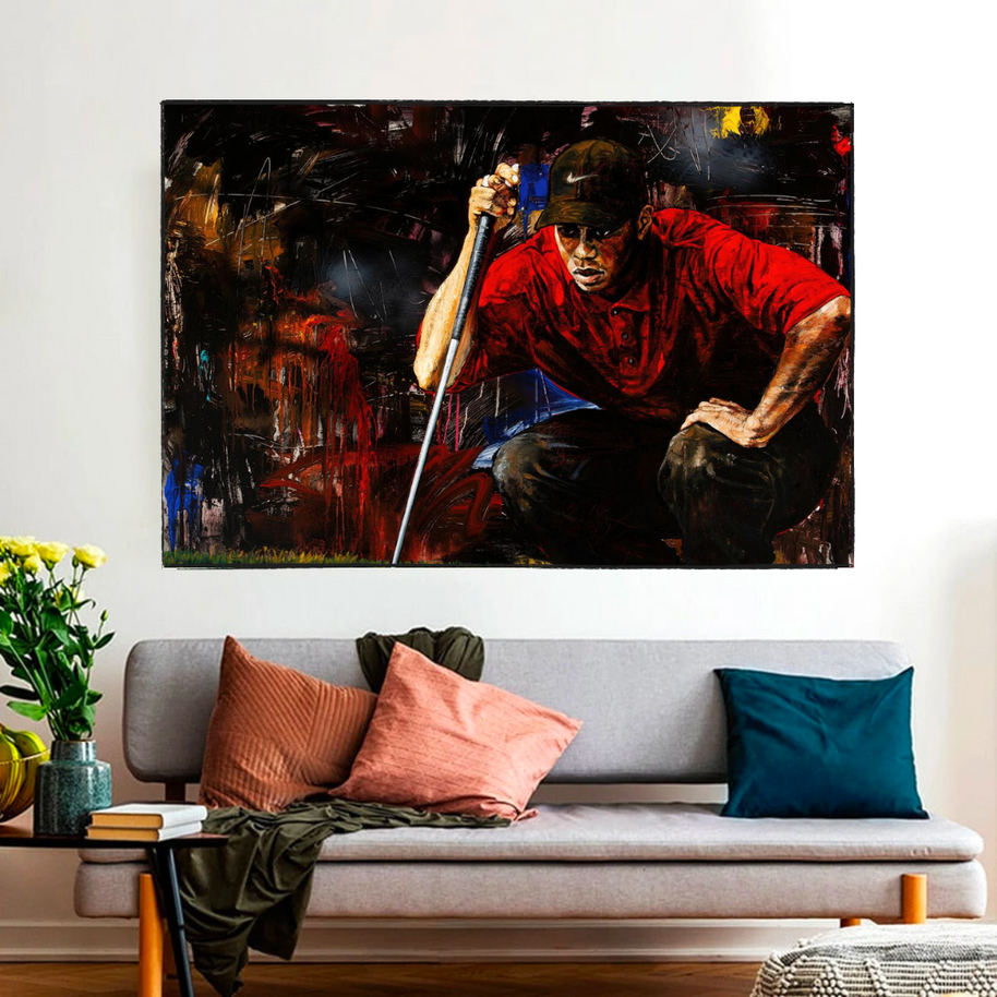 Tiger woods Golf Champion Canvas Wall Art-MinimalisticDecor.com