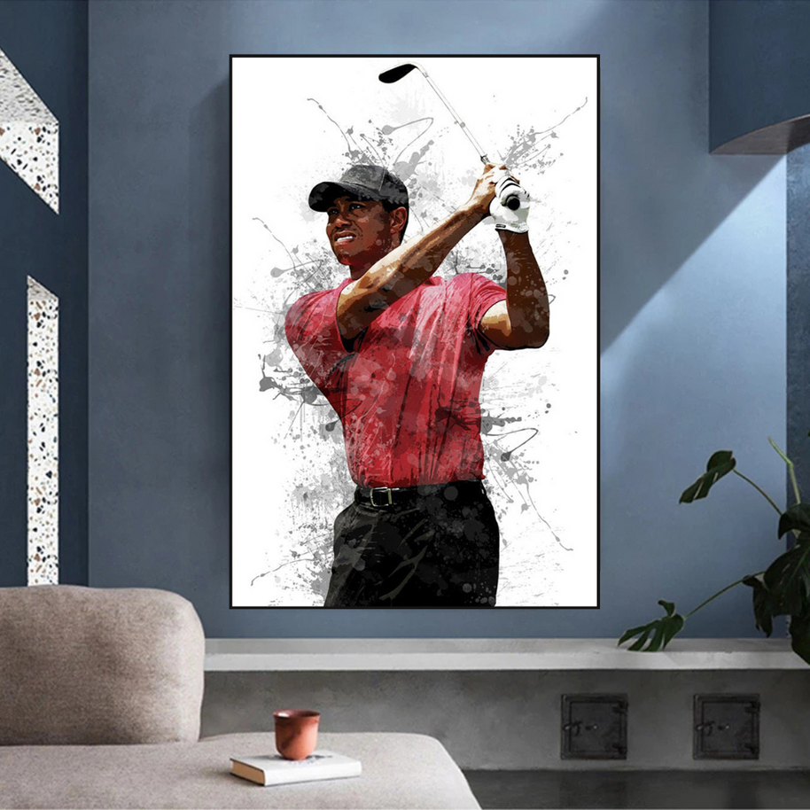 Tiger woods Golf Champion Canvas Wall Art-MinimalisticDecor.com