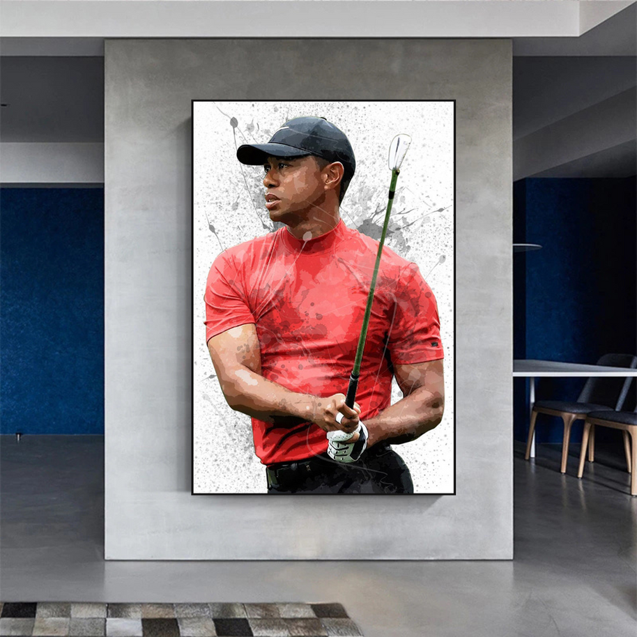 Tiger woods Golf Champion Canvas Wall Art-MinimalisticDecor.com