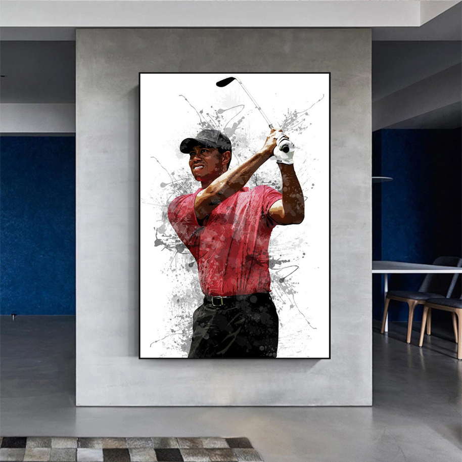 Tiger woods Golf Champion Canvas Wall Art-MinimalisticDecor.com