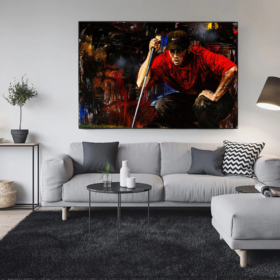 Tiger woods Golf Champion Canvas Wall Art-MinimalisticDecor.com