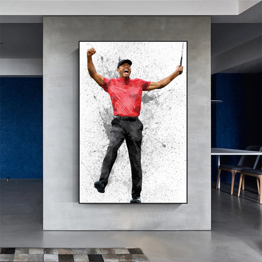 Tiger woods Golf Champion Canvas Wall Art-MinimalisticDecor.com