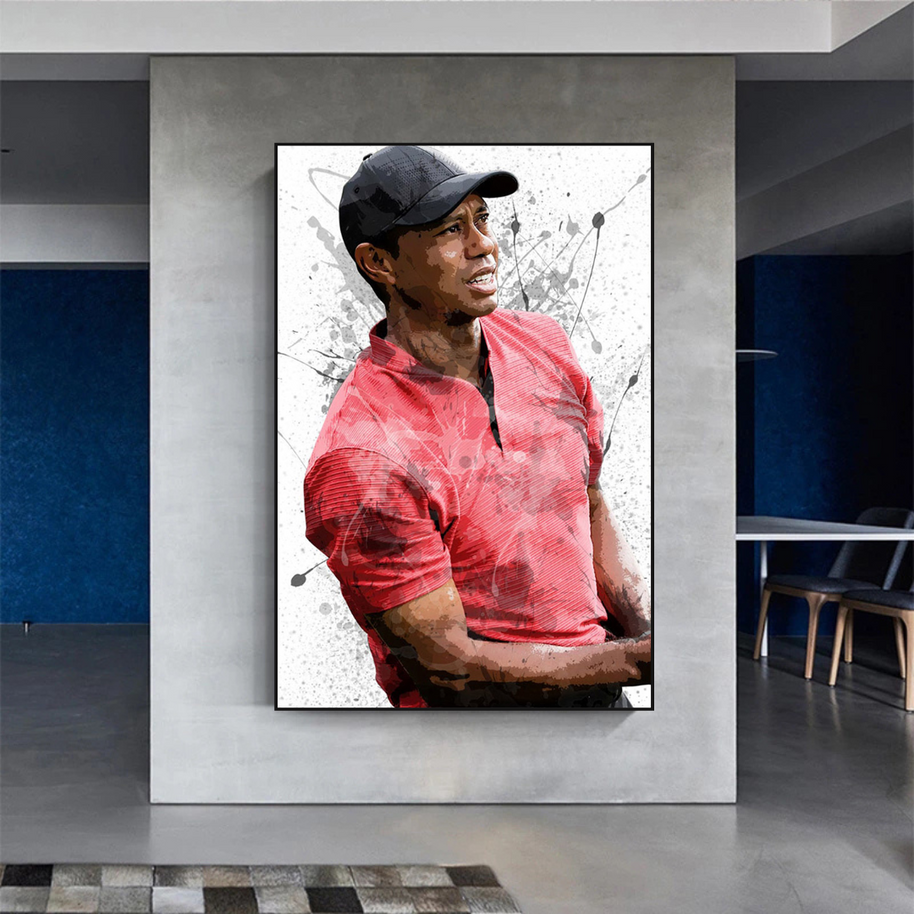 Tiger woods Golf Champion Canvas Wall Art-MinimalisticDecor.com