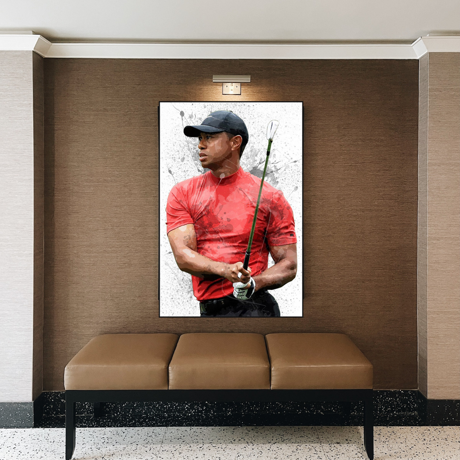 Tiger woods Golf Champion Canvas Wall Art-MinimalisticDecor.com