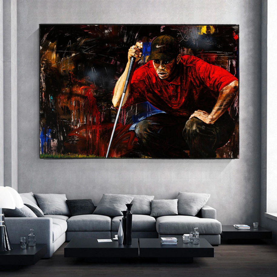 Tiger woods Golf Champion Canvas Wall Art-MinimalisticDecor.com