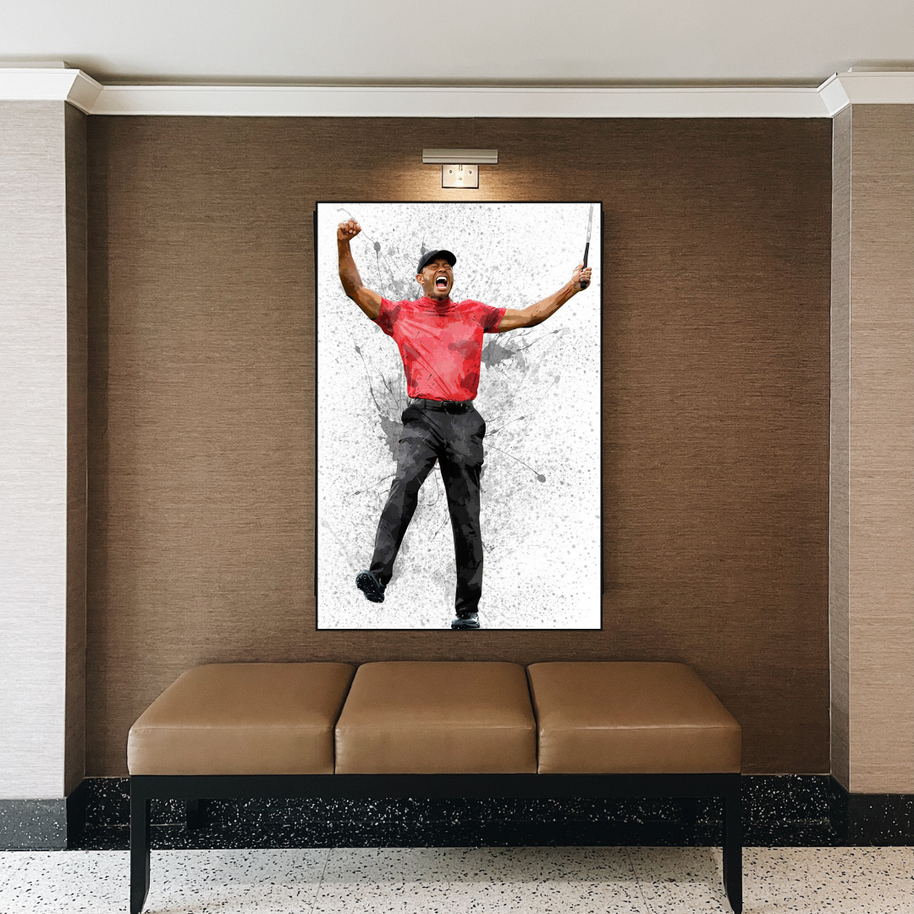 Tiger woods Golf Champion Canvas Wall Art-MinimalisticDecor.com