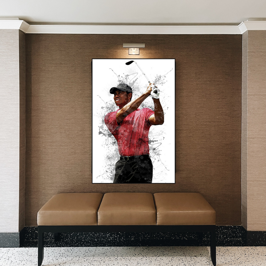 Tiger woods Golf Champion Canvas Wall Art-MinimalisticDecor.com
