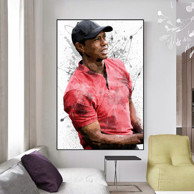 Tiger woods Golf Champion Canvas Wall Art-MinimalisticDecor.com
