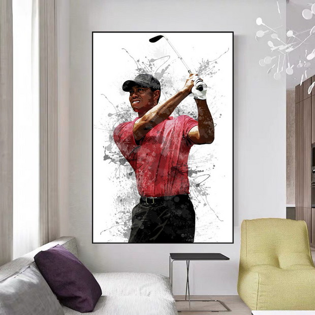 Tiger woods Golf Champion Canvas Wall Art-MinimalisticDecor.com
