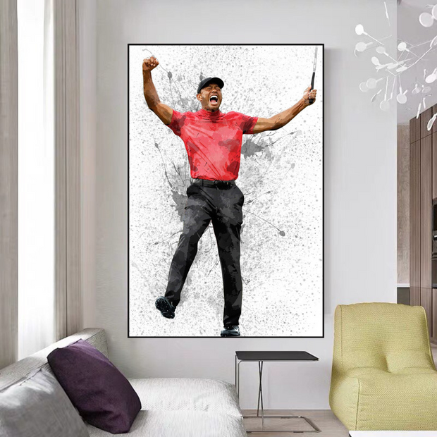 Tiger woods Golf Champion Canvas Wall Art-MinimalisticDecor.com