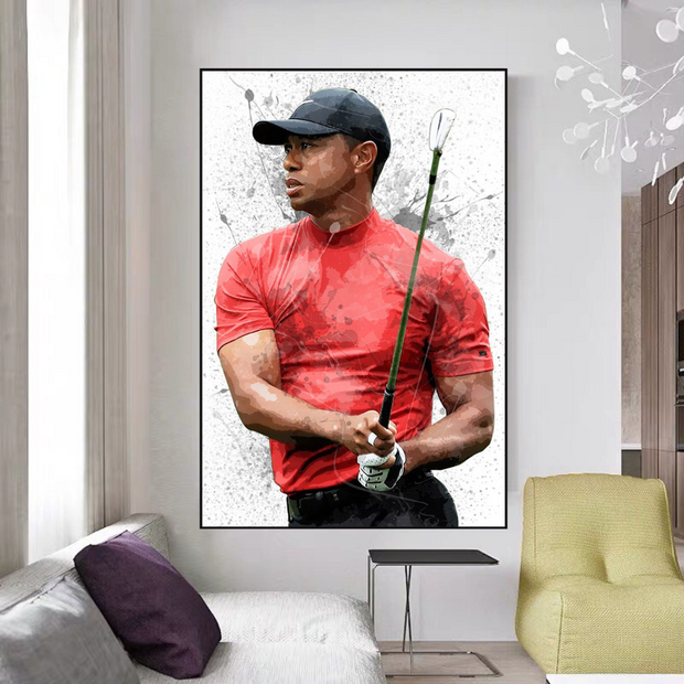 Tiger woods Golf Champion Canvas Wall Art-MinimalisticDecor.com