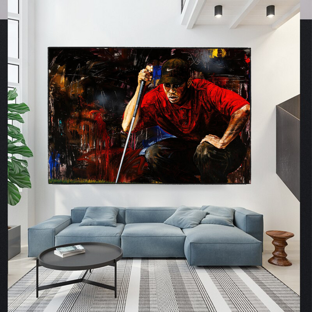 Tiger woods Golf Champion Canvas Wall Art-MinimalisticDecor.com