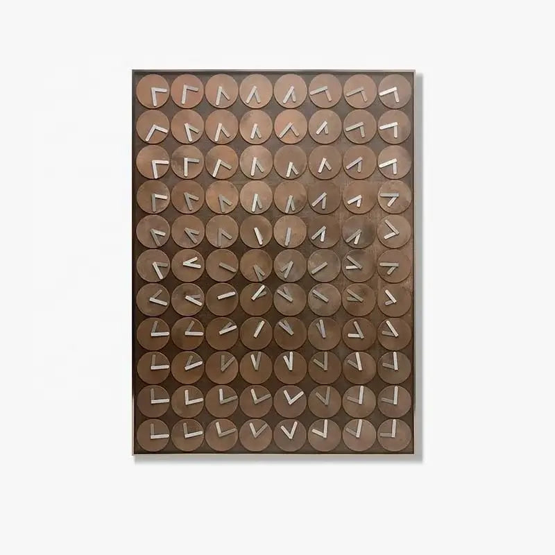 Time in Money Wood Carving Wall Art – 88 Clock Faces in Premium Wood-MinimalisticDecor.com
