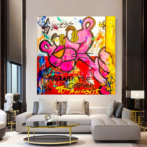 Timeless and Vibrant - Pink Panther Poster Print-MinimalisticDecor.com