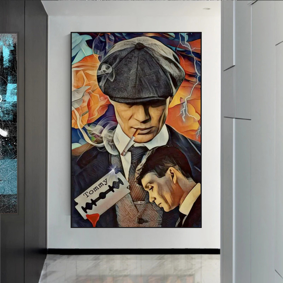Tommy Shelby Peaky Blinders Drama Canvas Wall Art Poster-MinimalisticDecor.com