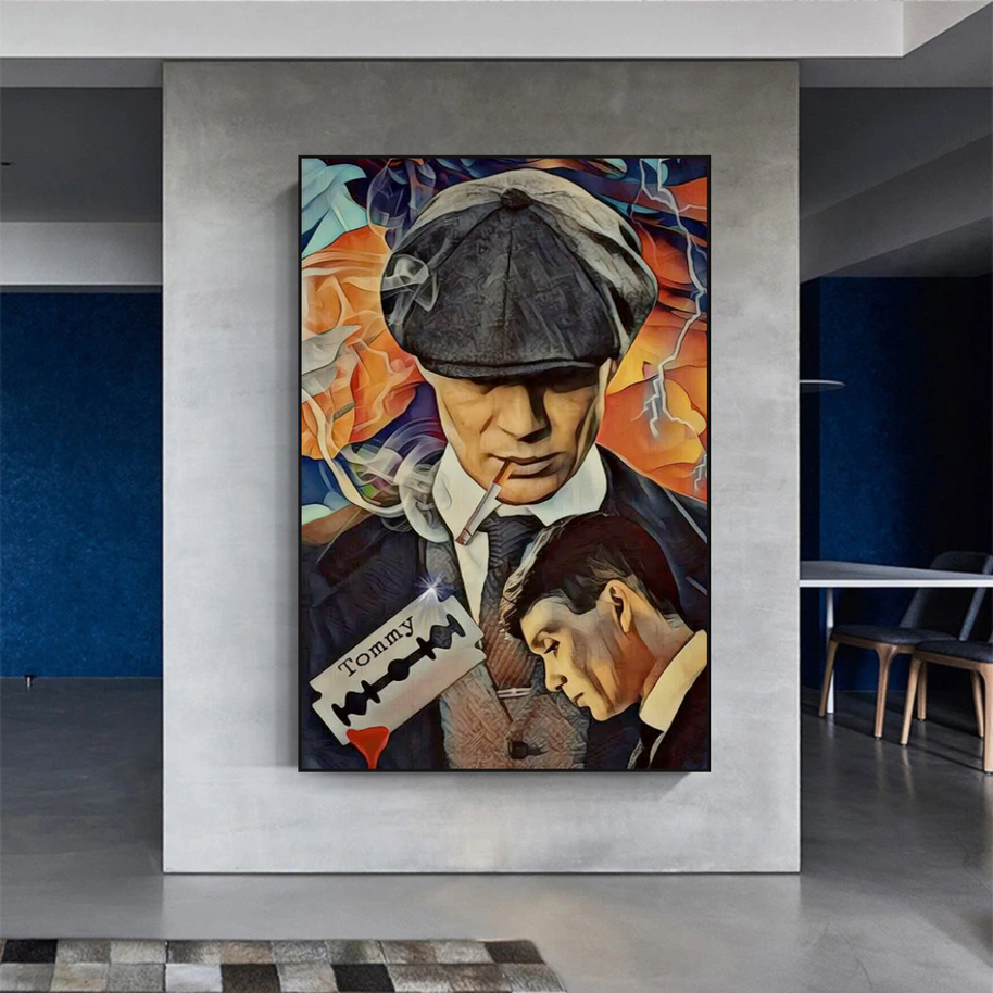 Tommy Shelby Peaky Blinders Drama Canvas Wall Art Poster-MinimalisticDecor.com