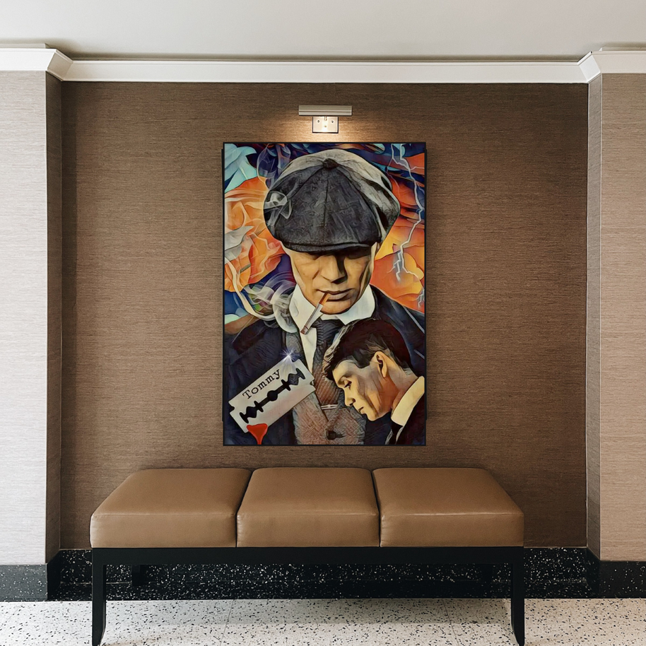 Tommy Shelby Peaky Blinders Drama Canvas Wall Art Poster-MinimalisticDecor.com