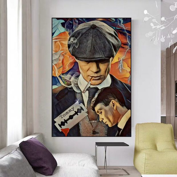 Tommy Shelby Peaky Blinders Drama Canvas Wall Art Poster-MinimalisticDecor.com