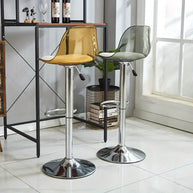Transparent Acrylic Bar Chair – Adjustable Height & 360° Swivel Elegance-MinimalisticDecor.com
