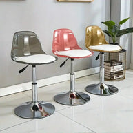 Transparent Acrylic Bar Chair – Adjustable Height & 360° Swivel Elegance-MinimalisticDecor.com