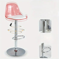 Transparent Acrylic Bar Chair – Adjustable Height & 360° Swivel Elegance-MinimalisticDecor.com