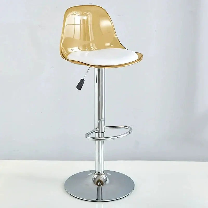 Transparent Acrylic Bar Chair – Adjustable Height &amp; 360° Swivel Elegance-MinimalisticDecor.com