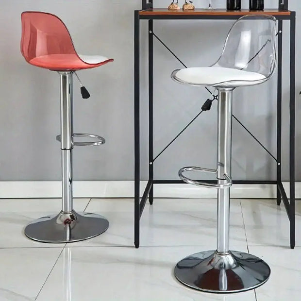 Transparent Acrylic Bar Chair – Adjustable Height &amp; 360° Swivel Elegance-MinimalisticDecor.com