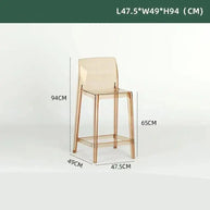 Transparent Acrylic High Bar Stool – Sleek Minimalism with Effortless Assembly-MinimalisticDecor.com