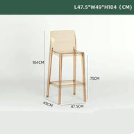 Transparent Acrylic High Bar Stool – Sleek Minimalism with Effortless Assembly-MinimalisticDecor.com