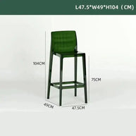 Transparent Acrylic High Bar Stool – Sleek Minimalism with Effortless Assembly-MinimalisticDecor.com
