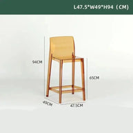 Transparent Acrylic High Bar Stool – Sleek Minimalism with Effortless Assembly-MinimalisticDecor.com
