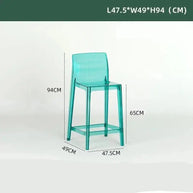 Transparent Acrylic High Bar Stool – Sleek Minimalism with Effortless Assembly-MinimalisticDecor.com