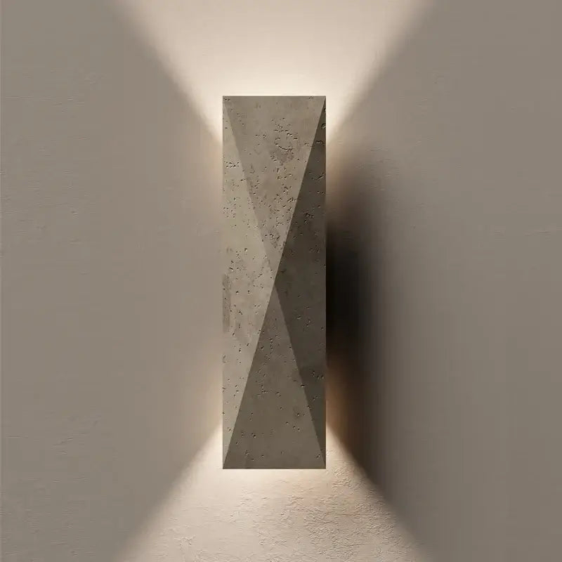 Travertine Stone Wall Light – Natural Stone Wall Sconce-MinimalisticDecor.com