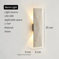 Travertine Stone Wall Light – Natural Stone Wall Sconce-MinimalisticDecor.com