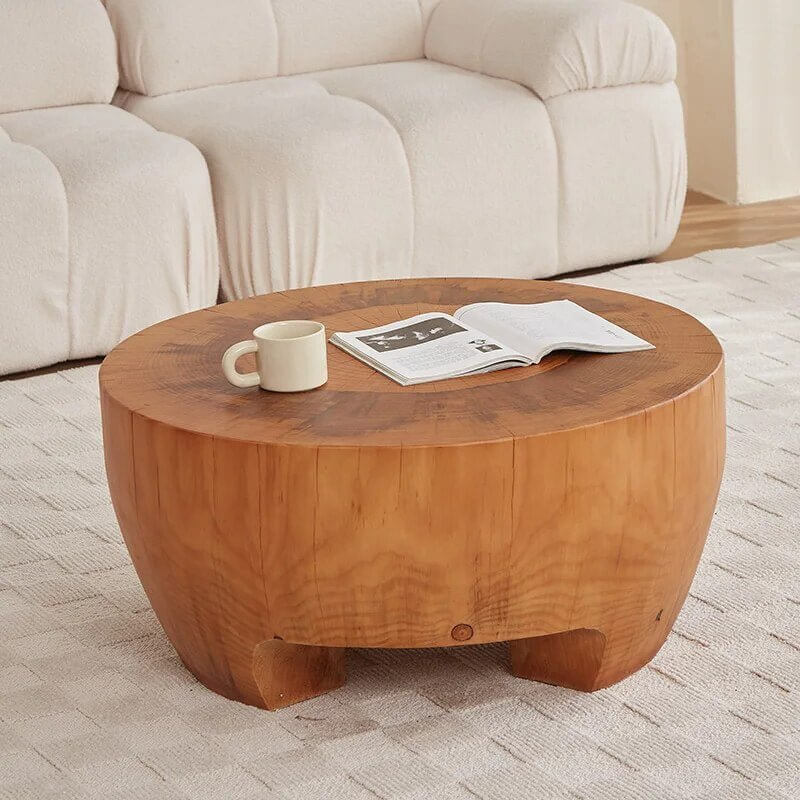 Tree Trunk Solid Wood Coffee Table-MinimalisticDecor.com