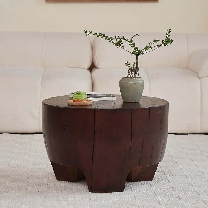 Tree Trunk Solid Wood Coffee Table-MinimalisticDecor.com