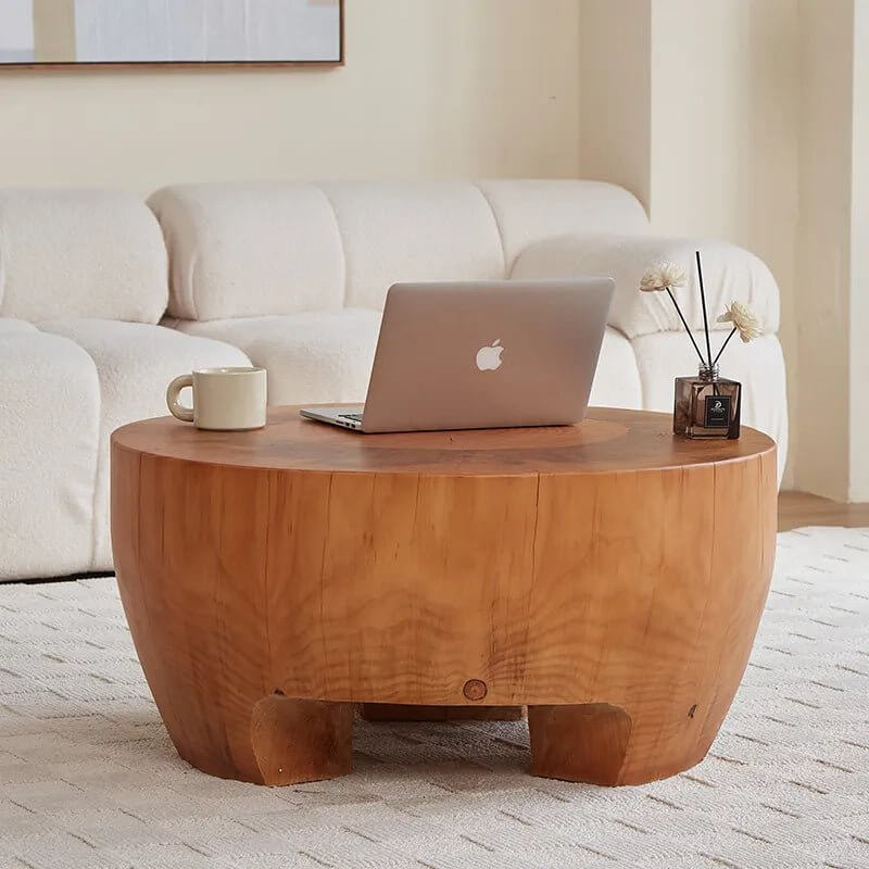 Tree Trunk Solid Wood Coffee Table-MinimalisticDecor.com