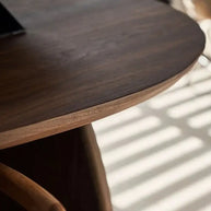 Trimmed Minimalistic Wood Irregular Luxury Dining Table – Natural Elegance-MinimalisticDecor.com