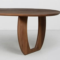 Trimmed Minimalistic Wood Irregular Luxury Dining Table – Natural Elegance-MinimalisticDecor.com