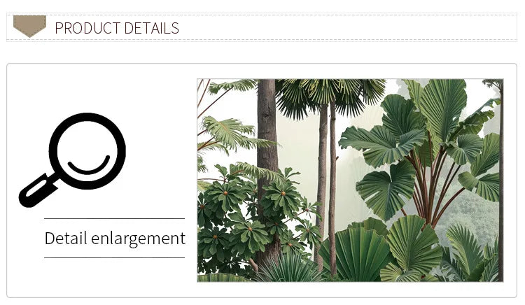 Tropical Forest Plants Vinyl Wall Sticker – Botanical Wall Decal-MinimalisticDecor