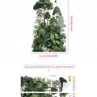 Tropical Forest Plants Vinyl Wall Sticker – Botanical Wall Decal-MinimalisticDecor