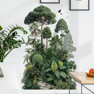 Tropical Forest Plants Vinyl Wall Sticker – Botanical Wall Decal-MinimalisticDecor