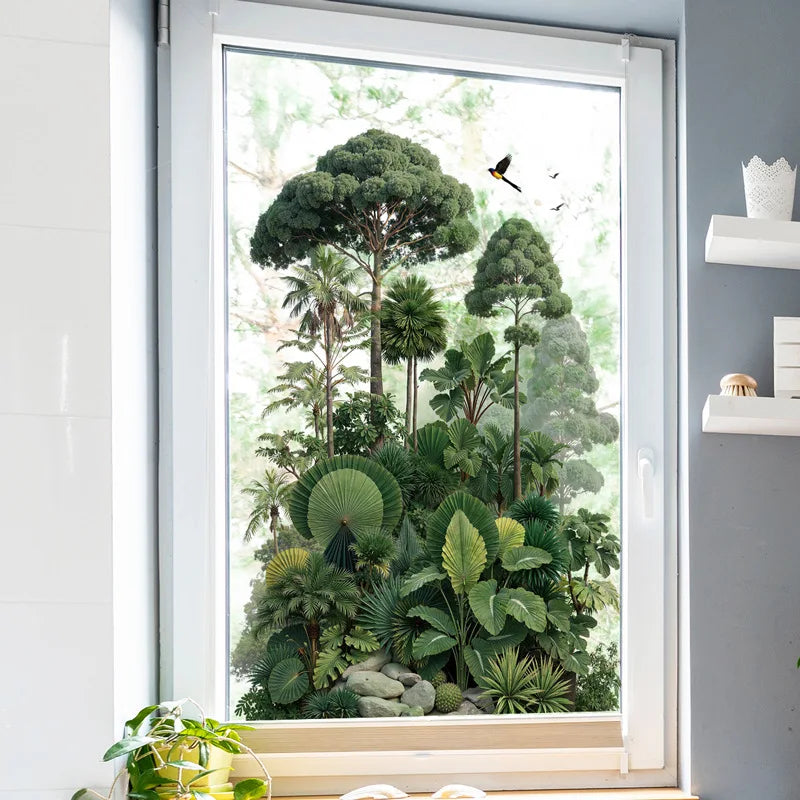 Tropical Forest Plants Vinyl Wall Sticker – Botanical Wall Decal-MinimalisticDecor