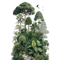 Tropical Forest Plants Vinyl Wall Sticker – Botanical Wall Decal-MinimalisticDecor