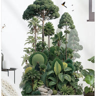 Tropical Forest Plants Vinyl Wall Sticker – Botanical Wall Decal-MinimalisticDecor