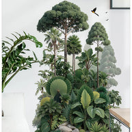 Tropical Forest Plants Vinyl Wall Sticker – Botanical Wall Decal-MinimalisticDecor